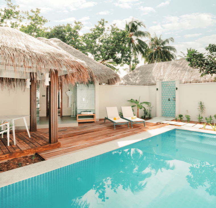 Beach villa with private pool at Nova Maldives