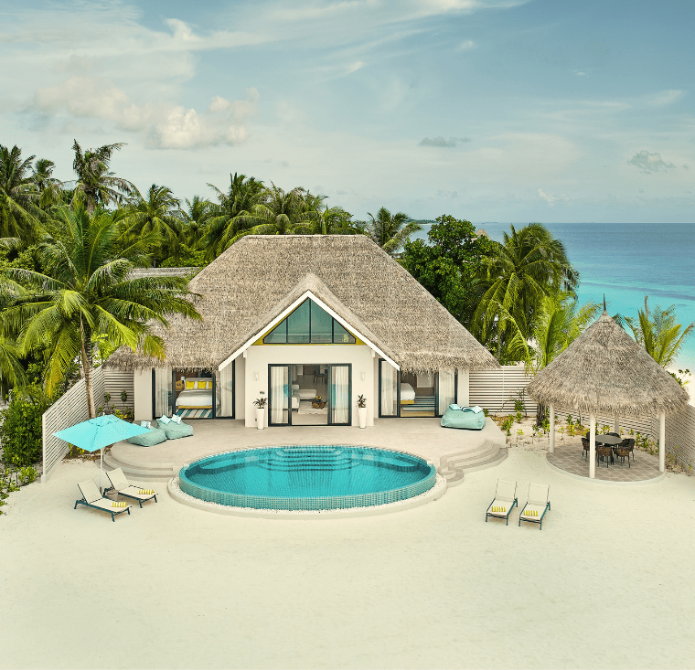 Exterior of two-bedroom beach residence at Nova Maldives