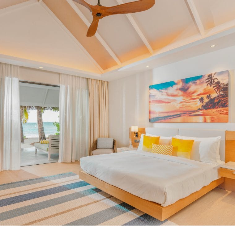 Interior of beach villa at Nova Maldives