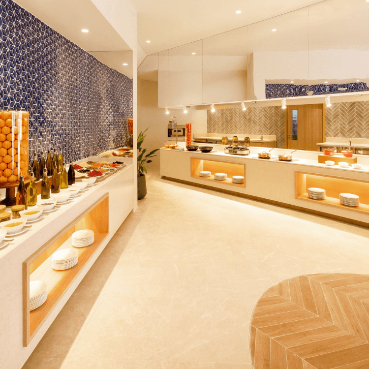 Interior of Soul Kitchen Restaurant, buffet area