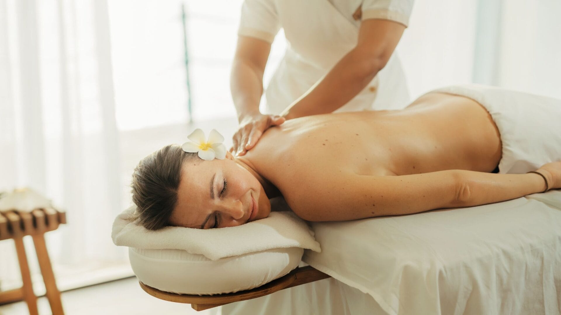 A woman getting a massage
