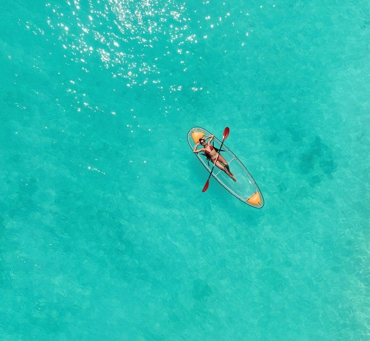 Kayaking in the lagoon of Nova Maldives