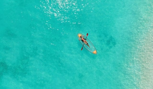 Kayaking in the lagoon of Nova Maldives