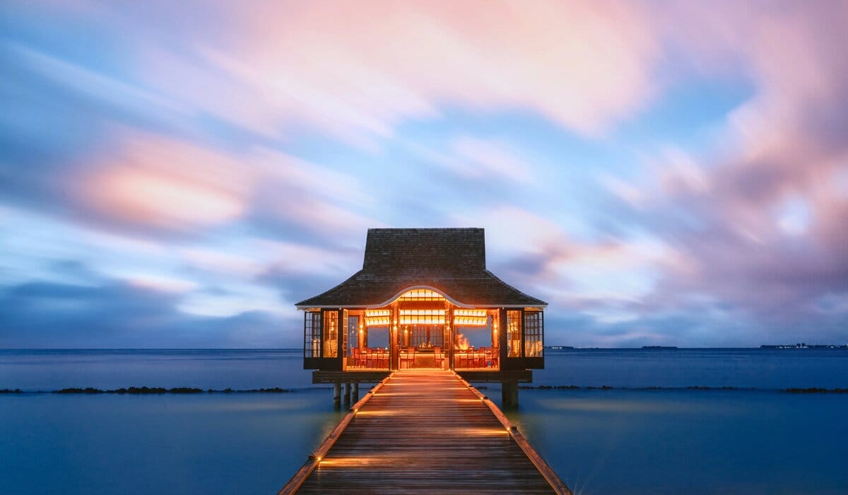 Restaurant Mizu au crépuscule